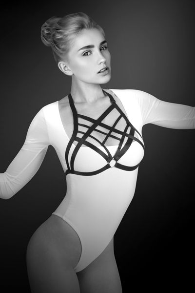 Черная упряжь на грудь Clara - Bijoux Pour Toi - купить с доставкой в Батайске