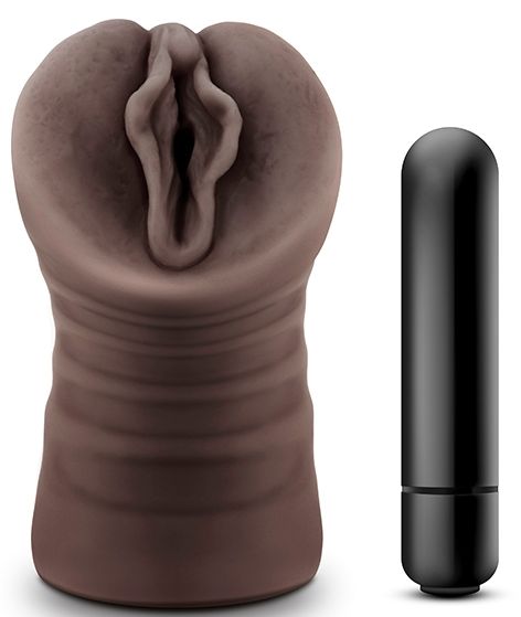 Коричневый мастурбатор-вагина Alexis - Blush Novelties - в Батайске купить с доставкой