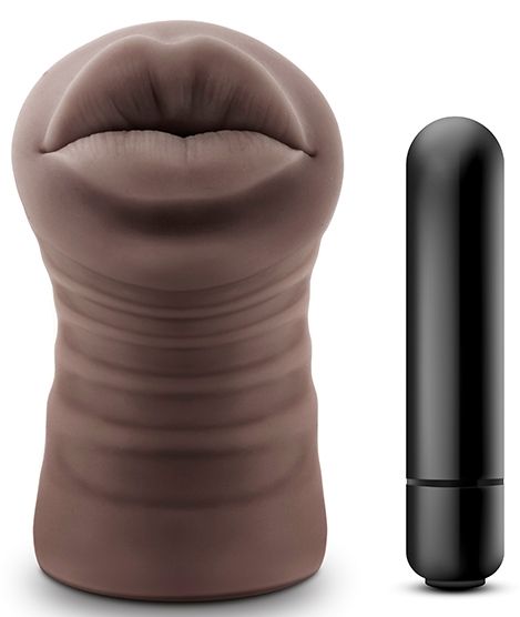 Коричневый мастурбатор-ротик Renee - Blush Novelties - в Батайске купить с доставкой
