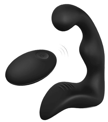 Черный вибромассажер простаты REMOTE BOOTY PLEASER - Dream Toys - в Батайске купить с доставкой
