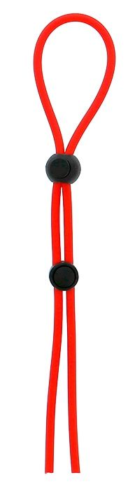 Красное лассо на пенис с двумя бусинами STRETCHY LASSO CAGE - Dream Toys - в Батайске купить с доставкой