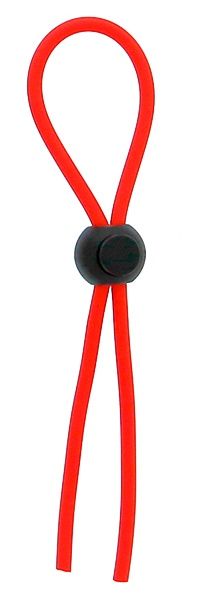 Красное эрекционное лассо с одной бусиной-утяжкой STRETCHY THIN LASSO - Dream Toys - в Батайске купить с доставкой