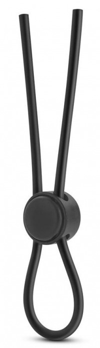 Черное силиконовое лассо на пенис SILICONE LOOP COCK RING - Blush Novelties - в Батайске купить с доставкой