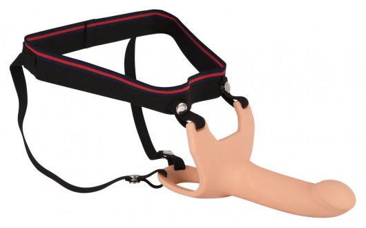 Силиконовый полый страпон на ремнях Silicone Strap-on - 16 см. - Orion - купить с доставкой в Батайске