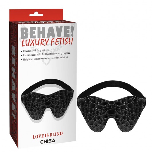 Черная маска на глаза Behave - Chisa - купить с доставкой в Батайске