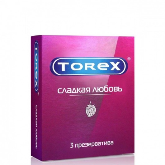 Презервативы Torex  Сладкая любовь  с ароматом клубники - 3 шт. - Torex - купить с доставкой в Батайске