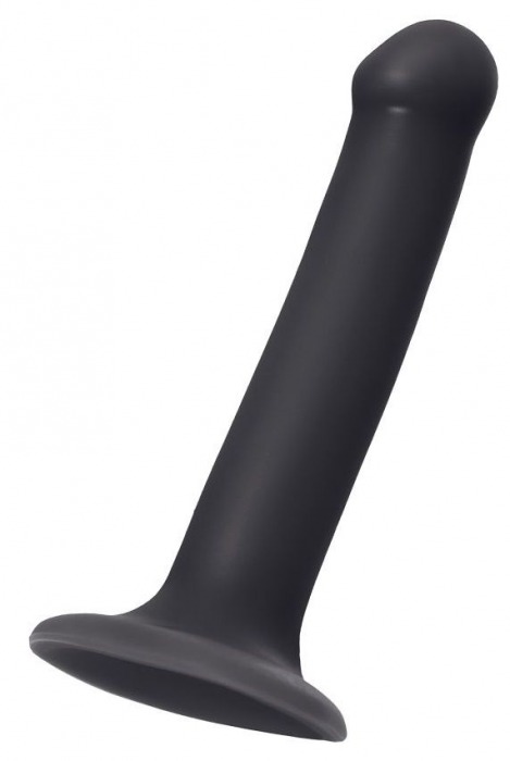 Черный фаллос на присоске Silicone Bendable Dildo M - 18 см. - Strap-on-me - купить с доставкой в Батайске