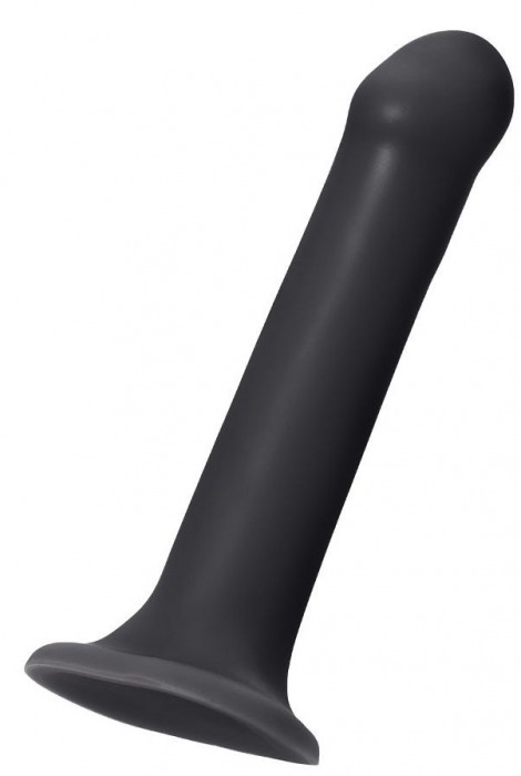 Черный фаллос на присоске Silicone Bendable Dildo XL - 20 см. - Strap-on-me - купить с доставкой в Батайске