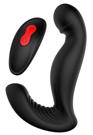 Черный вибромассажер простаты SWIRLING P-PLEASER - Dream Toys - в Батайске купить с доставкой