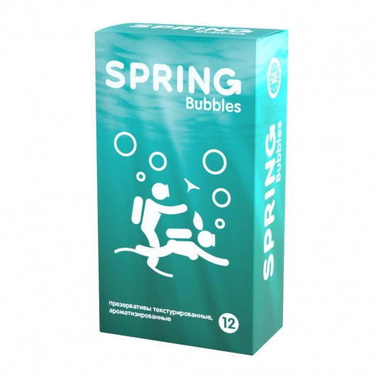 Презервативы SPRING BUBBLES с пупырышками - 12 шт. - SPRING - купить с доставкой в Батайске