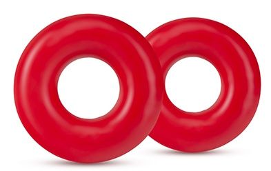 Набор из 2 красных эрекционных колец DONUT RINGS OVERSIZED - Blush Novelties - в Батайске купить с доставкой