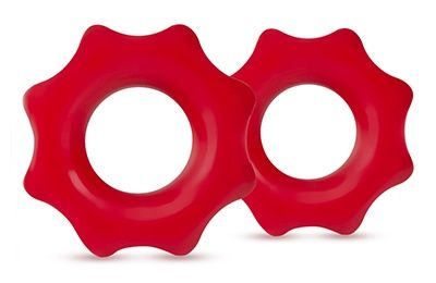 Набор из 2 красных фигурных эрекционных колец NUTZ - Blush Novelties - в Батайске купить с доставкой