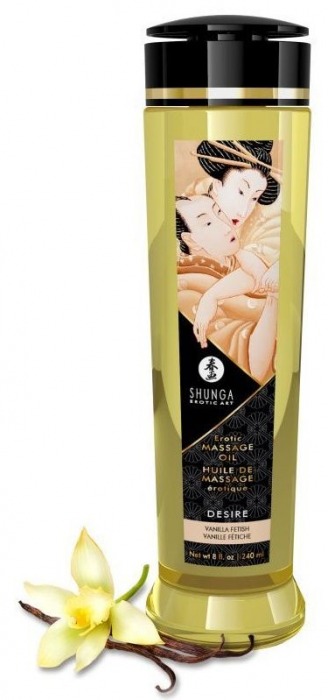 Массажное масло с ароматом ванили Desire - 240 мл. - Shunga - купить с доставкой в Батайске