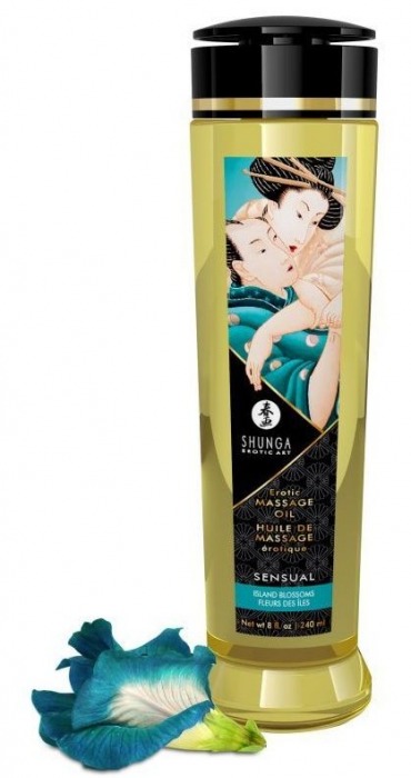 Массажное масло Sensual с цветочным ароматом - 240 мл. - Shunga - купить с доставкой в Батайске