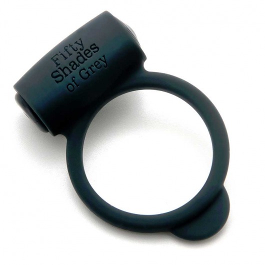 Темно-серое эрекционное кольцо Vibrating Love Ring с вибрацией - Fifty Shades of Grey - в Батайске купить с доставкой