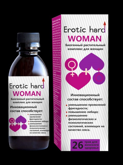 Женский биогенный концентрат для повышения либидо Erotic hard Woman - 250 мл. - Erotic Hard - купить с доставкой в Батайске