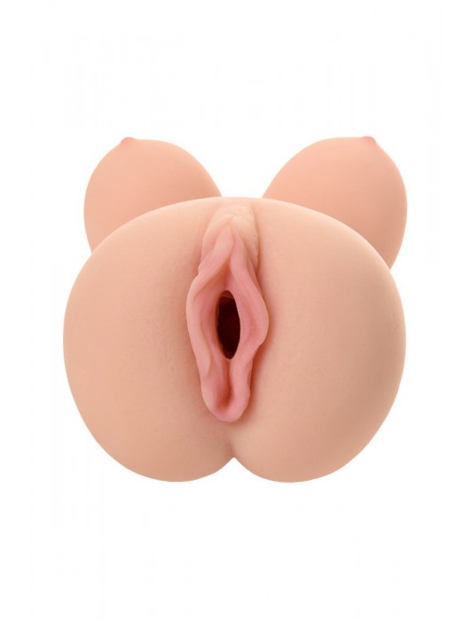 Телесный вибромастурбатор-вагина Clara OnaHole с имитацией груди - KOKOS - в Батайске купить с доставкой
