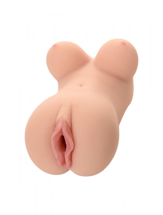 Телесный вибромастурбатор-вагина Clara OnaHole с имитацией груди - KOKOS - в Батайске купить с доставкой