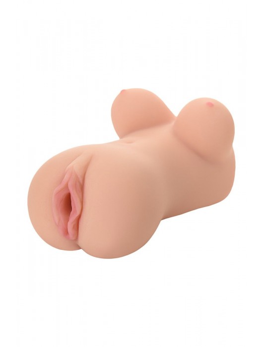 Телесный вибромастурбатор-вагина Clara OnaHole с имитацией груди - KOKOS - в Батайске купить с доставкой