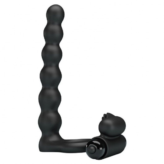Черная насадка для двойной стимуляции Hercules Penis Sheath III - 15,3 см. - Baile - купить с доставкой в Батайске