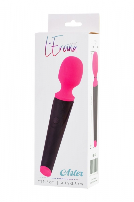 Черно-розовый вибростимулятор ASTER - 19,5 см. - ToyFa