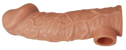Телесная насадка на фаллос с фиксацией мошонки EXTREME SLEEVE - 15,6 см. - KOKOS - в Батайске купить с доставкой