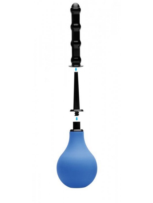 Анальный душ с 3 насадками Premium One-way Valve Anal Douche Set - XR Brands - купить с доставкой в Батайске