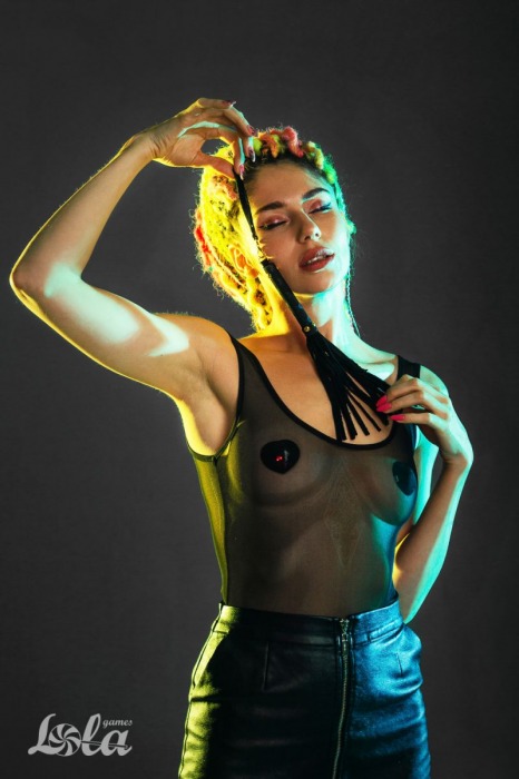 Черная плеть Attraction - 27 см. - Lola Games - купить с доставкой в Батайске