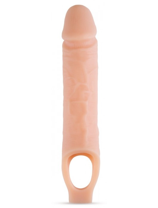 Телесный реалистичный фаллоудлинитель 10 Inch Silicone Cock Sheath Penis Extender - 25,4 см. - Blush Novelties - в Батайске купить с доставкой