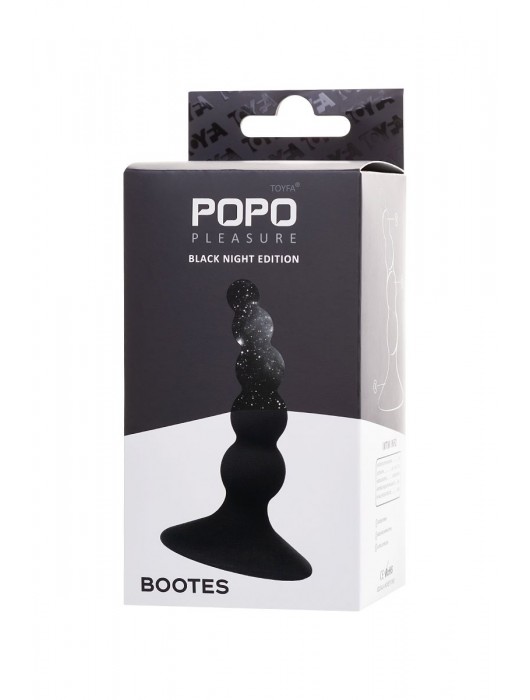 Черная анальная втулка Bootes - 10 см. - POPO Pleasure