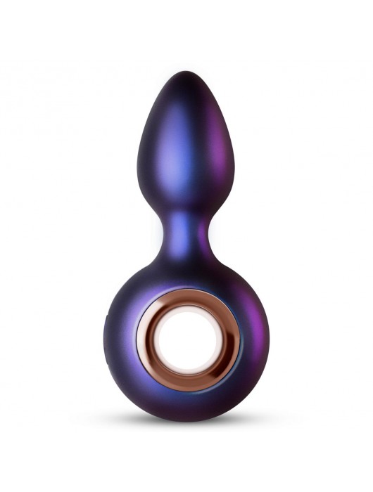 Фиолетовая анальная вибропробка Deep Space с кольцом-держателем - 12,7 см. - ONE DC B.V.