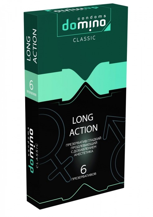 Презервативы с пролонгирующим эффектом DOMINO Classic Long action - 6 шт. - Domino - купить с доставкой в Батайске
