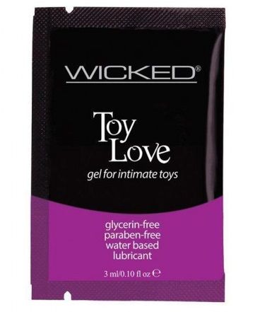 Лубрикант на водной основе для использования с игрушками WICKED Toy Love - 3 мл. - Wicked - купить с доставкой в Батайске