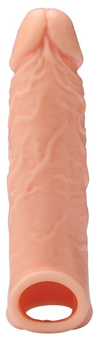 Телесная насадка EXTENDER WITH BALL STRAP 6.5 - 17 см. - Dream Toys - в Батайске купить с доставкой
