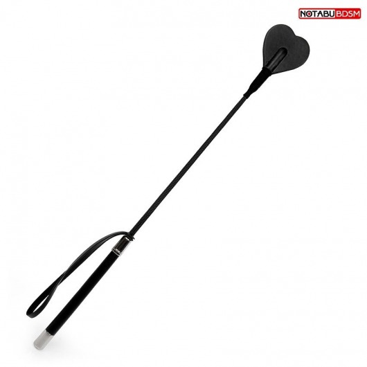 Черный стек с наконечником-сердечком - 54 см. - Notabu - купить с доставкой в Батайске