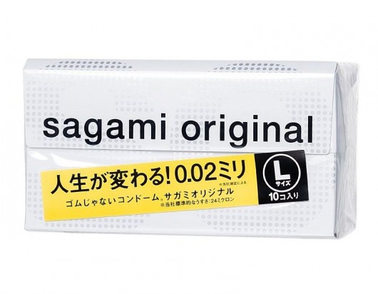 Презервативы Sagami Original 0.02 L-size увеличенного размера - 10 шт. - Sagami - купить с доставкой в Батайске