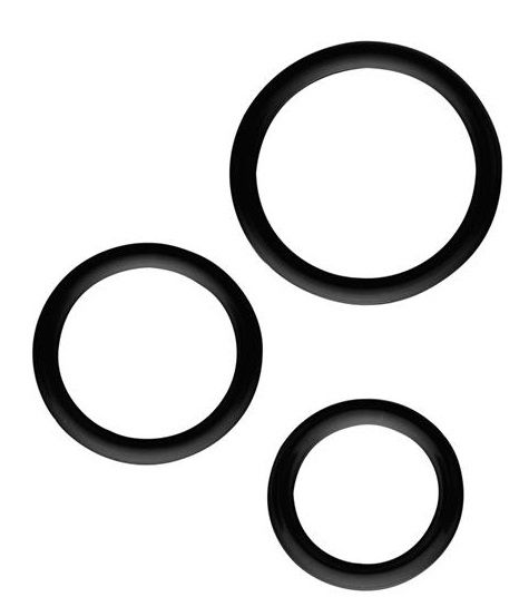 Набор из 3 эрекционных колец SILICONE COCKRINGS - Dream Toys - в Батайске купить с доставкой