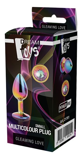 Голографическая анальная втулка с радужным кристаллом - 7,1 см. - Dream Toys - купить с доставкой в Батайске