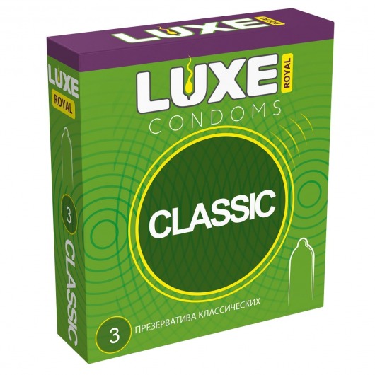 Гладкие презервативы LUXE Royal Classic - 3 шт. - Luxe - купить с доставкой в Батайске
