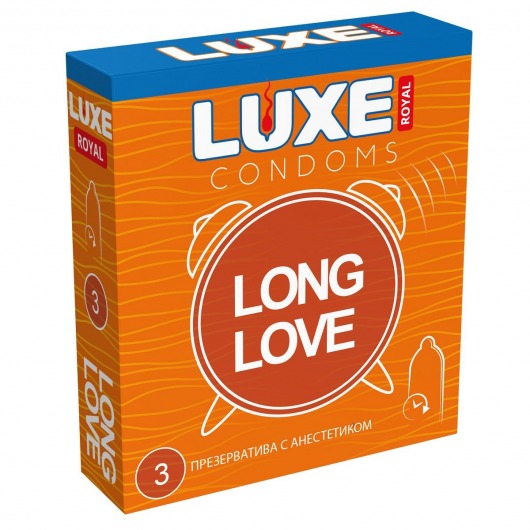 Презервативы с продлевающим эффектом LUXE Royal Long Love - 3 шт. - Luxe - купить с доставкой в Батайске