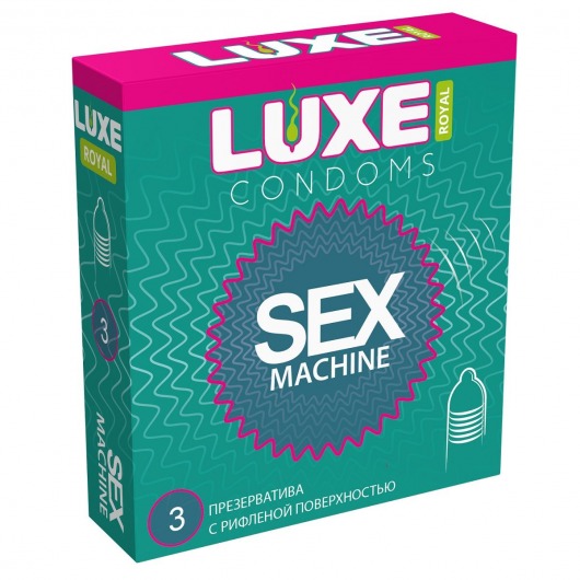 Ребристые презервативы LUXE Royal Sex Machine - 3 шт. - Luxe - купить с доставкой в Батайске