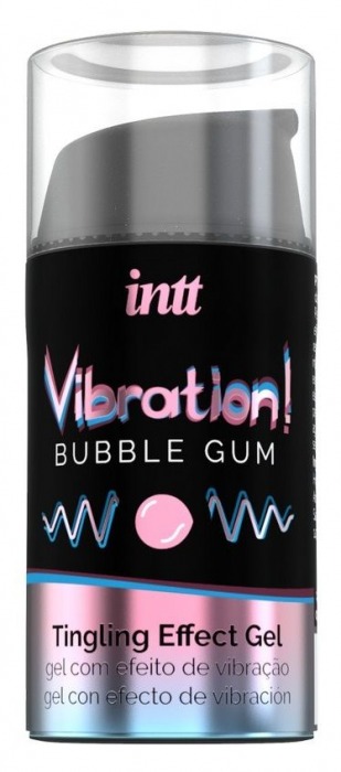 Жидкий интимный гель с эффектом вибрации Vibration! Bubble Gum - 15 мл. - INTT - купить с доставкой в Батайске