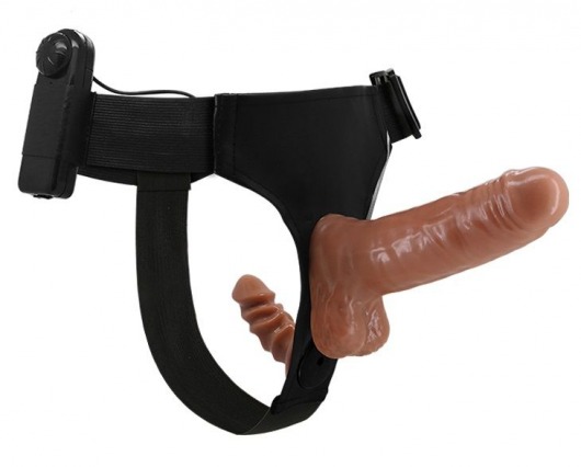 Страпон с вагинальной пробкой и вибрацией Ultra Passionate Harness - 16 см. - Baile - купить с доставкой в Батайске