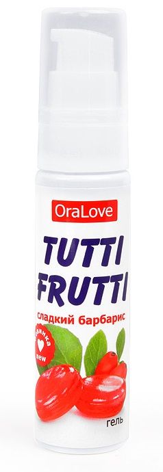 Гель-смазка Tutti-frutti со вкусом барбариса - 30 гр. - Биоритм - купить с доставкой в Батайске