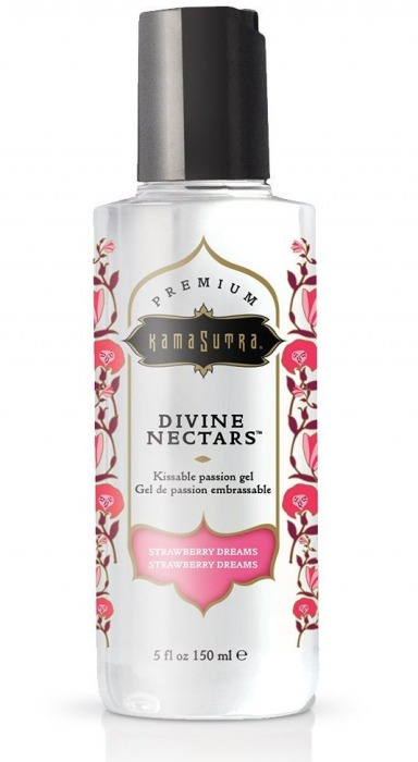 Гель-лубрикант на водной основе Divine Nectars Strawberry Dream с ароматом клубники - 150 мл. - Kama Sutra - купить с доставкой в Батайске
