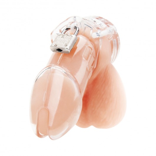 Прозрачная клетка целомудрия Acrylic See-thru Chastity Cage - BlueLine - купить с доставкой в Батайске