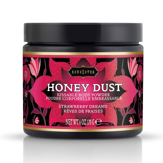 Пудра для тела Honey Dust Body Powder с ароматом клубники - 170 гр. - Kama Sutra - купить с доставкой в Батайске