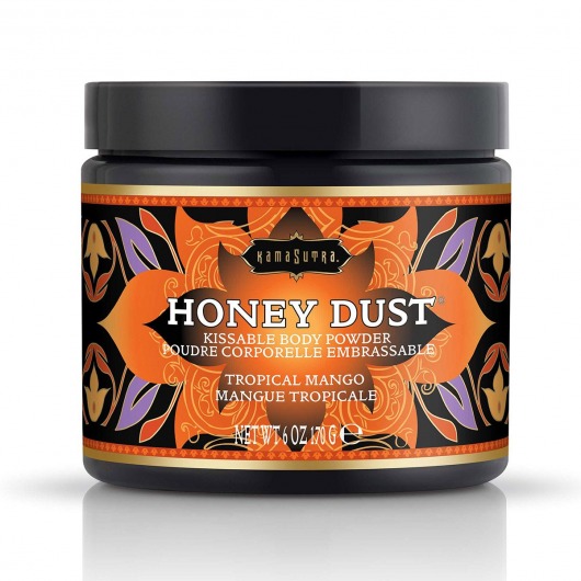 Пудра для тела Honey Dust Body Powder с ароматом манго - 170 гр. - Kama Sutra - купить с доставкой в Батайске