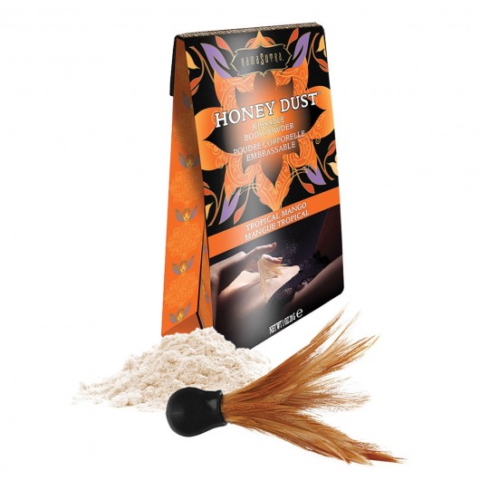 Пудра для тела Honey Dust Body Powder с ароматом манго - 28 гр. - Kama Sutra - купить с доставкой в Батайске