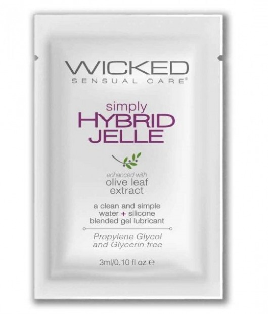 Гель-лубрикант на водно-силиконовой основе Simply Hybrid Jelle - 3 мл. - Wicked - купить с доставкой в Батайске